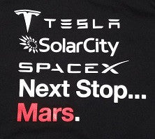 Next Stop Mars Tesla and SpaceX T-Shirt