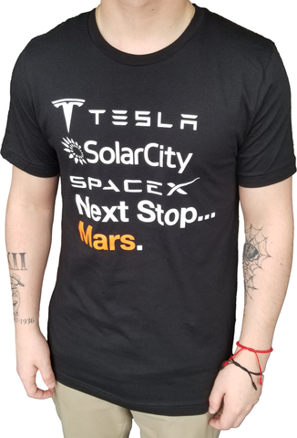 Next Stop Mars Tesla and SpaceX T-Shirt
